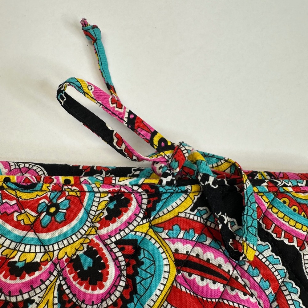 Vera Bradley Cosmetic Makeup/Accessories Black Blue Pink Red Folding Tie Pouch - Picture 5 of 15